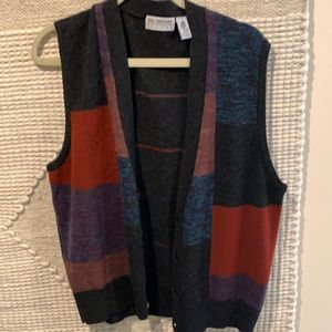 100% wool patch vest